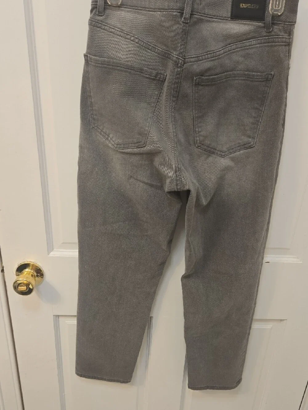Express Women's Slim Gray Washed Jeans